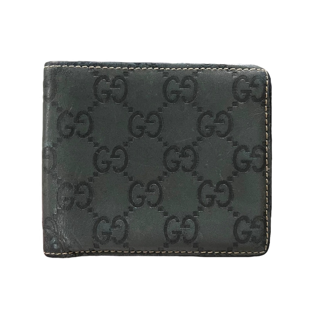 Gucci Leather Monogram Bifold Wallet Gem